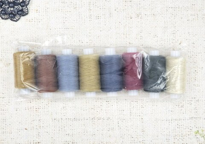 Нитки х/б-10, 180 м, 8 шт, ассорти