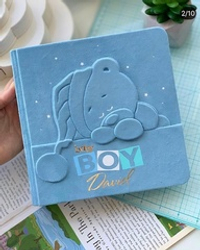 Заготовка для тиснения "Мишка в колпаке с подложкой" 22х18,5 см