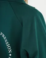 Толстовка Bruler d'Amour Half-zip Liberté d'expression зеленая