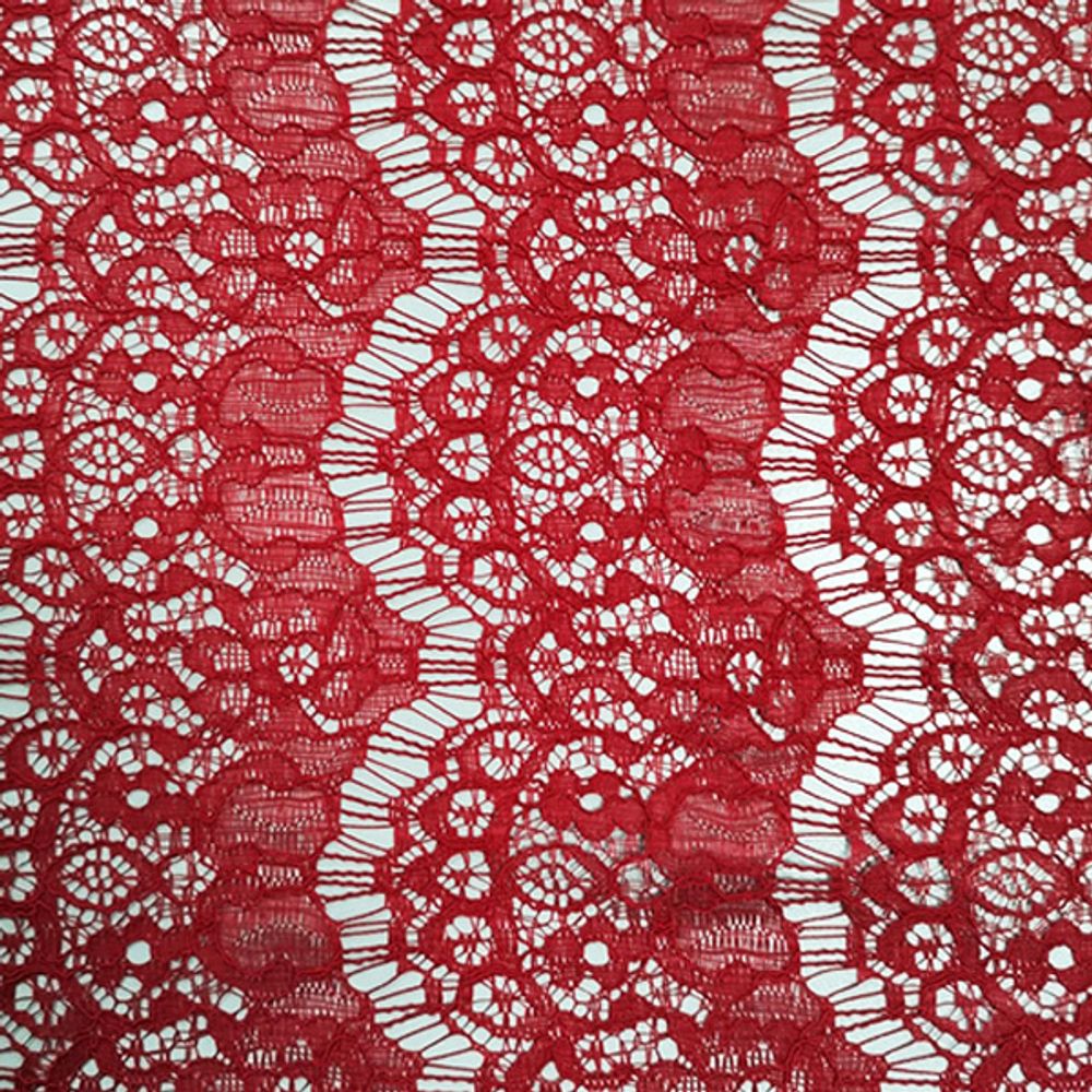 Кружевное полотно, 120 гр/м2, 148 см, красный