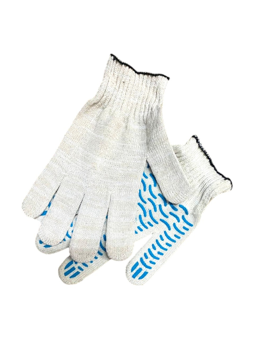 Перчатки х/б с ПВХ 5 нитей, 10 класс, волна
