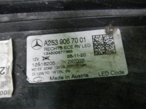 Фара правая Mercedes GLC X253 (2019-2022) LED