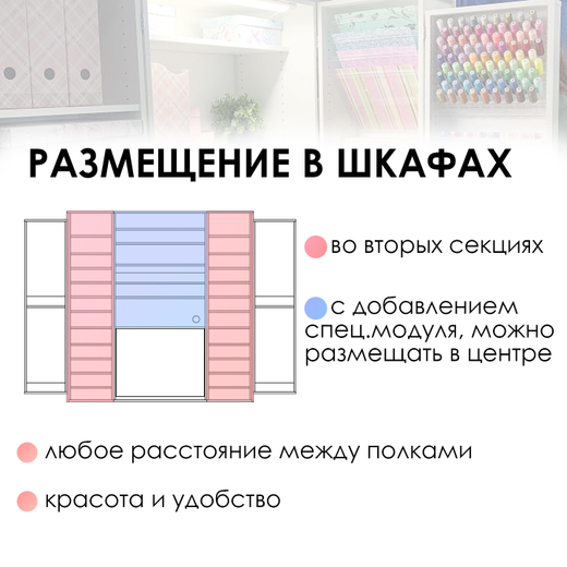 Полка из оргстекла во вторую секцию MAXI