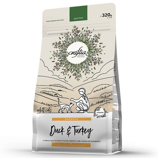 Craftia Harmona Сухой корм для стерилизованных кошек со вкусом утки и индейки 320 г