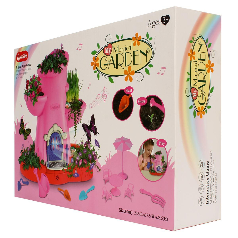 Набор "Садовод" свет/звук, с аксесс, 2цв. в ассорт, грунт и семена, в коробка