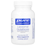Pure Encapsulations, Липосомальный глутатион, 60 мягких капсул (375 мг в каждой капсуле)