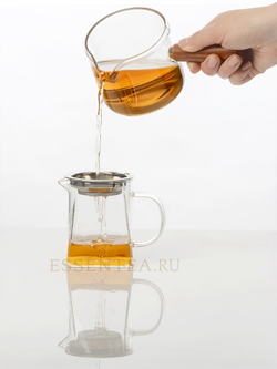 Чашка стеклянная "Чахай" Аньпин с воронкой  350 мл