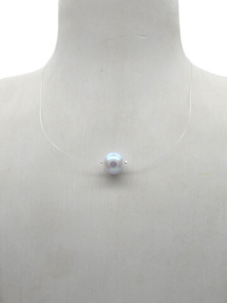 91002706 Колье Роман с камнем (сирень-12 мм)