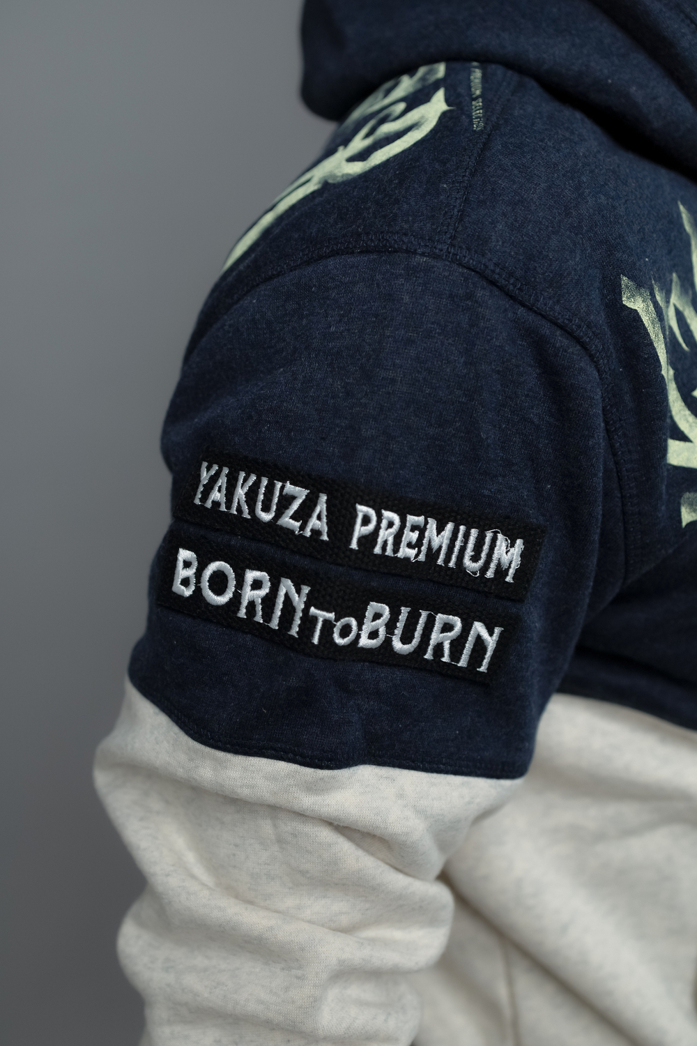 Худи серо-синее Yakuza Premium 3823А