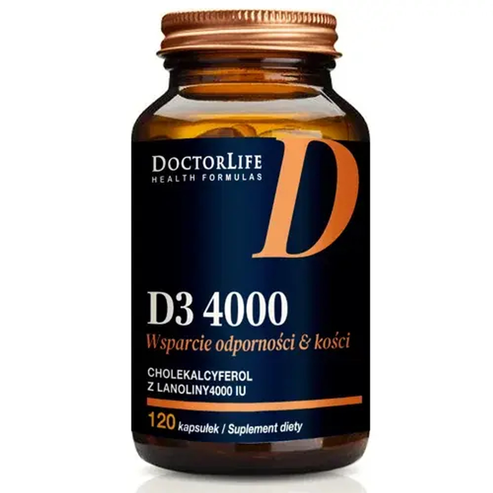 Doctor Life Иммунная и костная поддержка витамин D3 4000 - 120 капсул