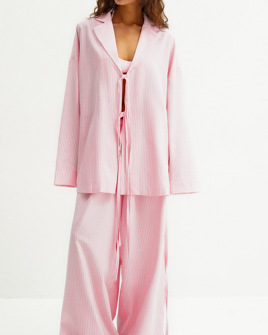 №038 Пижама городская (розовая полоска)