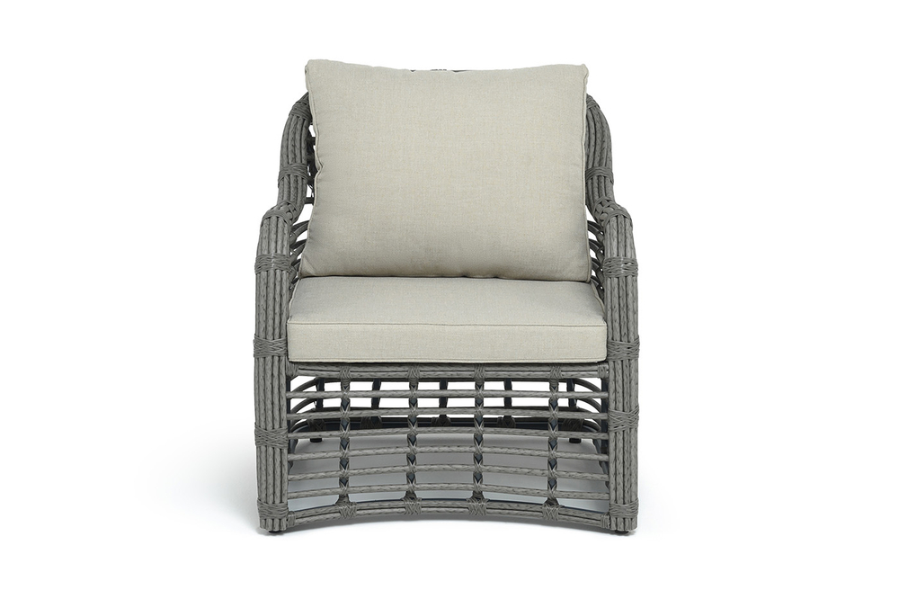 "Ницца" лаунж-зона из искусственного ротанга, цвет серый