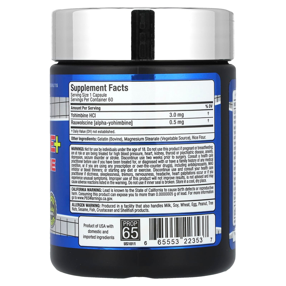 ALLMAX, Йохимбин + раувольсцин, 60 капсул