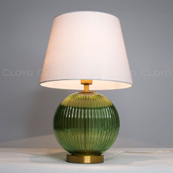 Настольная лампа Cloyd ZUCCHINI T1 / выс. 54 см - латунь - зелен. стекло (арт.30116)
