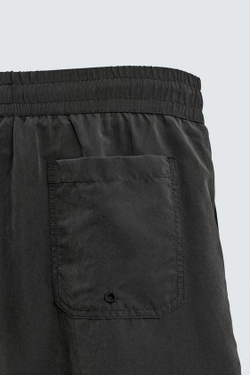 ZARA ДЛИННЫЕ ПЛАВКИ ИЗ МЯГКОЙ ТКАНИ, ЧЕРНЫЙ