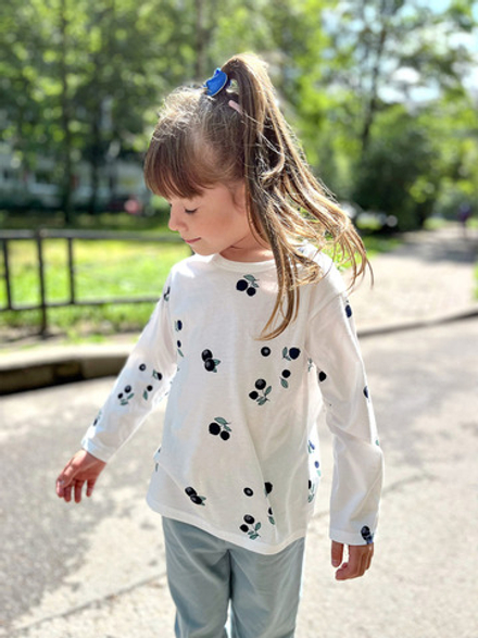 Лонгслив оверсайз Mjölk Голубика