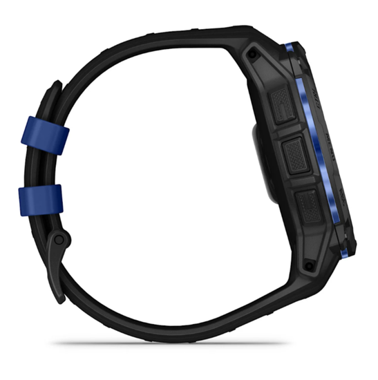 Умные часы Garmin Instinct 3 Amoled 50 mm black with Black/Bolt Blue Band