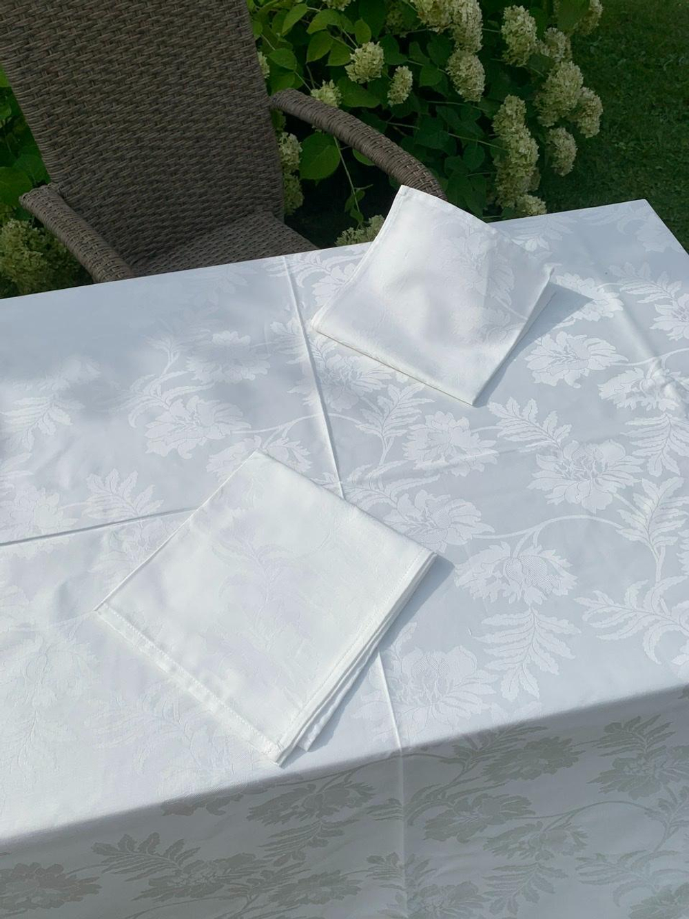 Скатерть 150х180 и 6 салфеток Vallesusa Arles 14463 сливочные