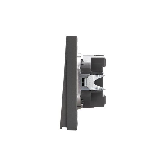 Выключатель STRONG 1 кл с подсветкой 10А с/у графит KRANZ