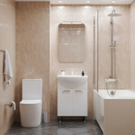 Тумба д/ванной "АлАн-60" белый 2 створки  под раковину Уют-60 (Rosa) (ЛДСП) (разбор)