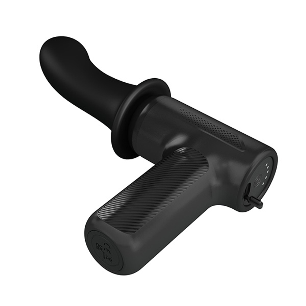 Вибромассажёр с поступательными движениями Pretty Love DJ Doctor Thrusting Super Powerful Gun Massage Black BW-055029