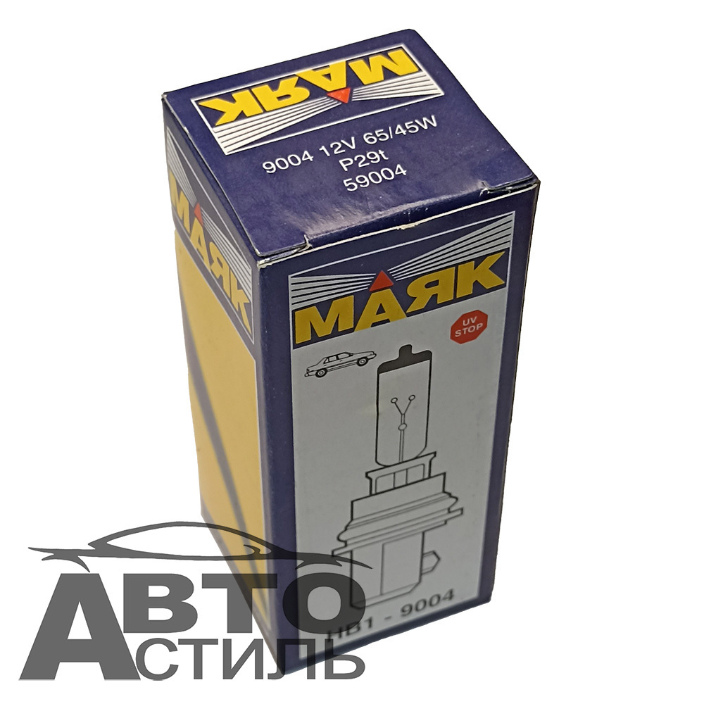 Автолампа HВ1(9004) 12V 65/45W Маяк Р29t шт 59004