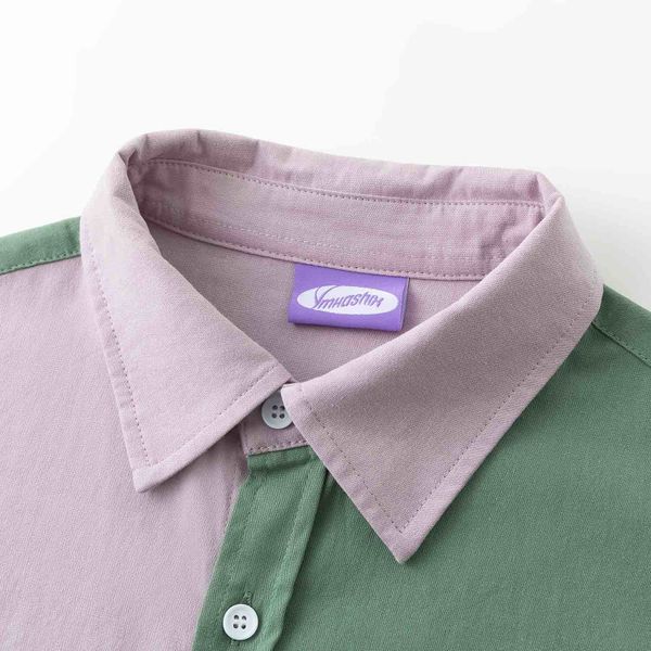 Сорочка Puff лиловая/темно-зеленая - фото 3