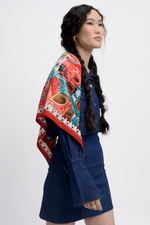 Платок «Кремль - Москва - Фаберже»