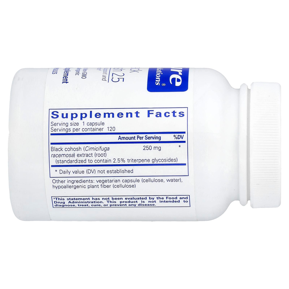 Pure Encapsulations, Black Cohosh 2.5, 120 Capsules (250 mg per Capsule)