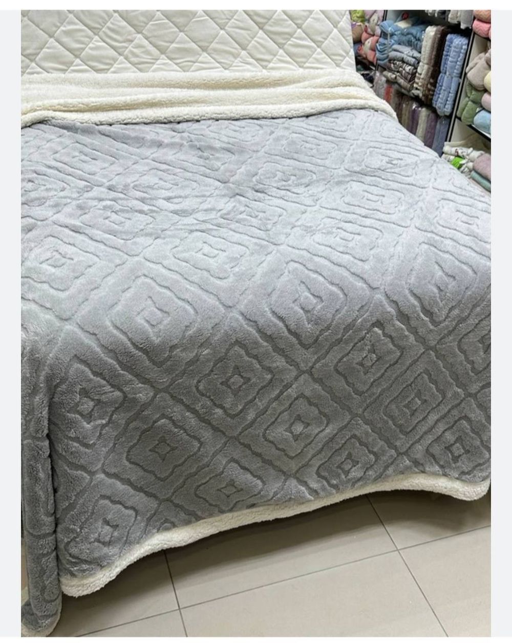 Плед РОМБ ВЯЗКА 2сп