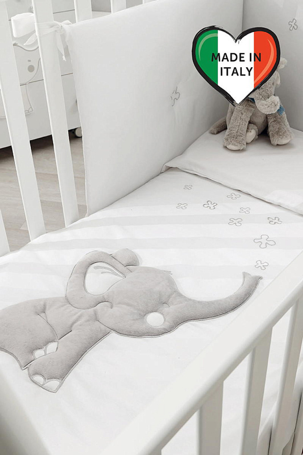 Детская кровать Erbesi Elly LED белый