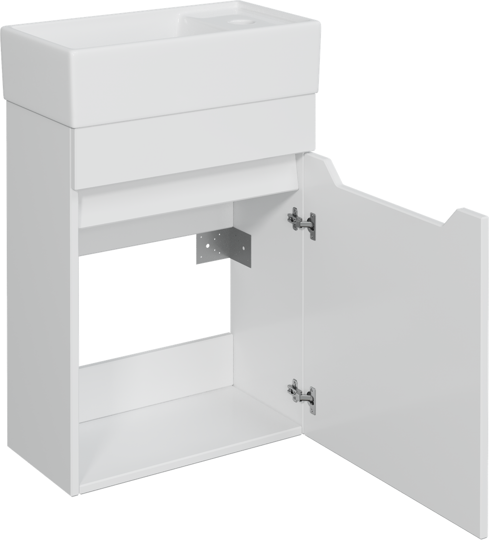 Тумба под раковину без столешницы DIWO Архангельск 40 подвесная, белая 1