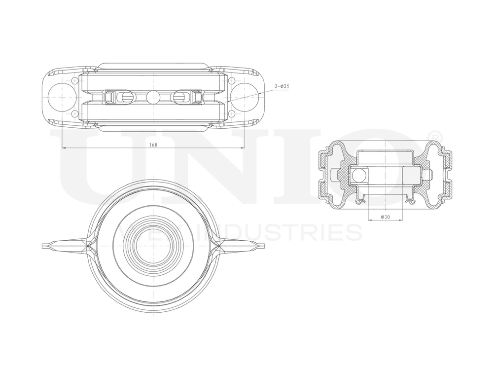 Опора карданного вала UNIO RMP-15180