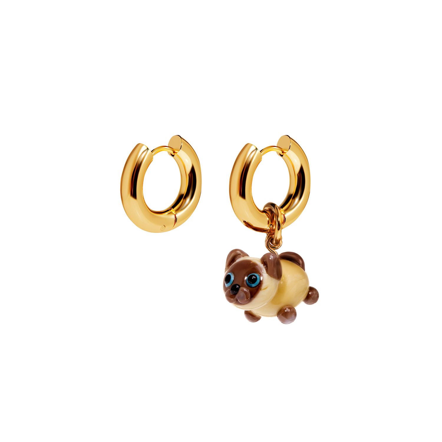 Серьги Favorite Fluffy Gold Earrings - Cat