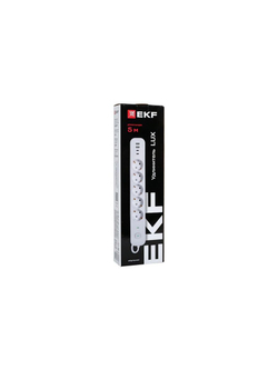 Удлинитель 5х5м IP20 2USB 2.4А+2type-C LUX 1.5кв.мм EKF UBA-LUX-505-TC