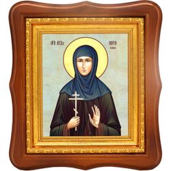 Мария Рыкова преподобномученица. Икона на холсте.