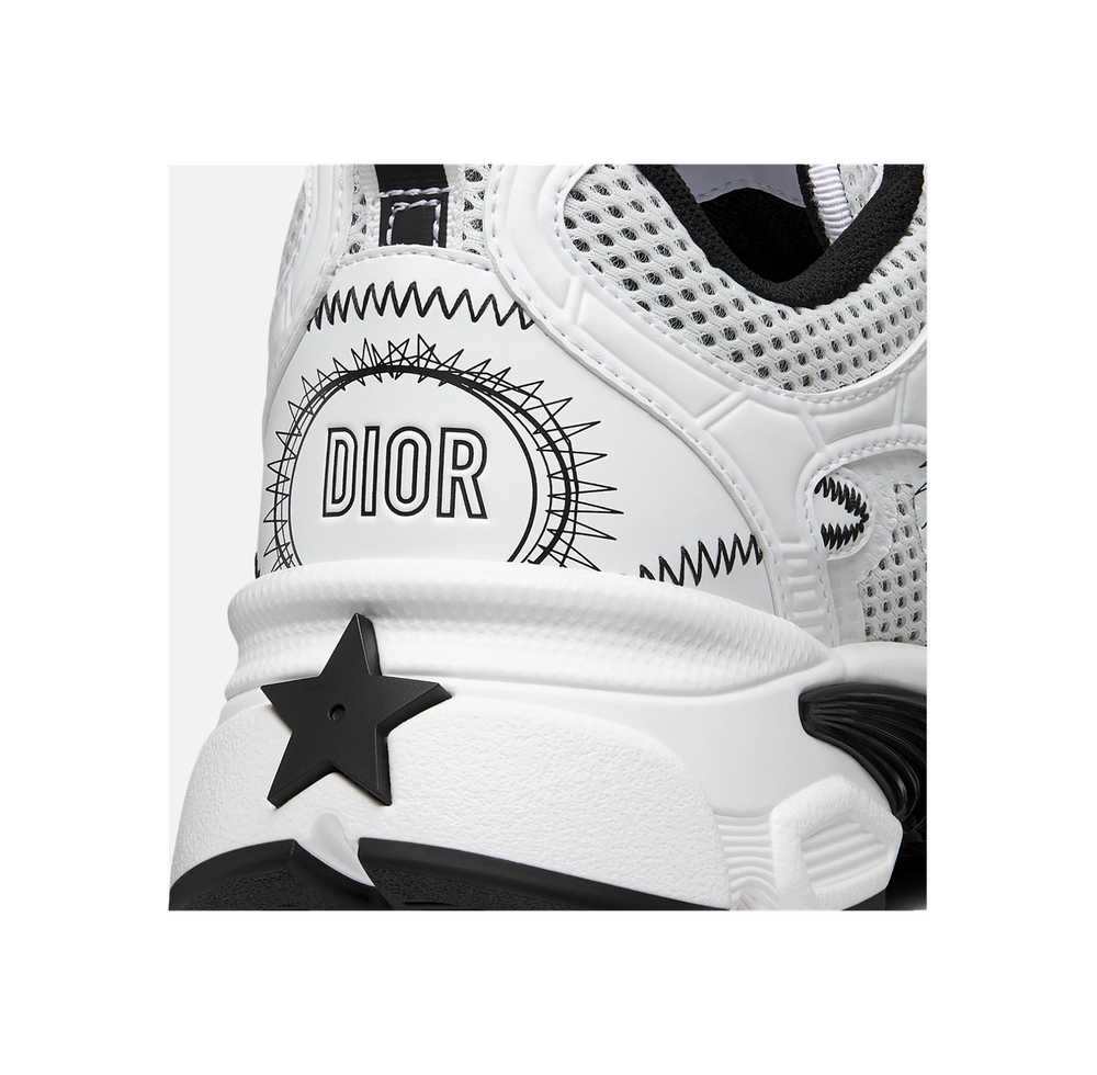 Женские кроссовки Dior Chrono Sneaker — бело‑чёрные