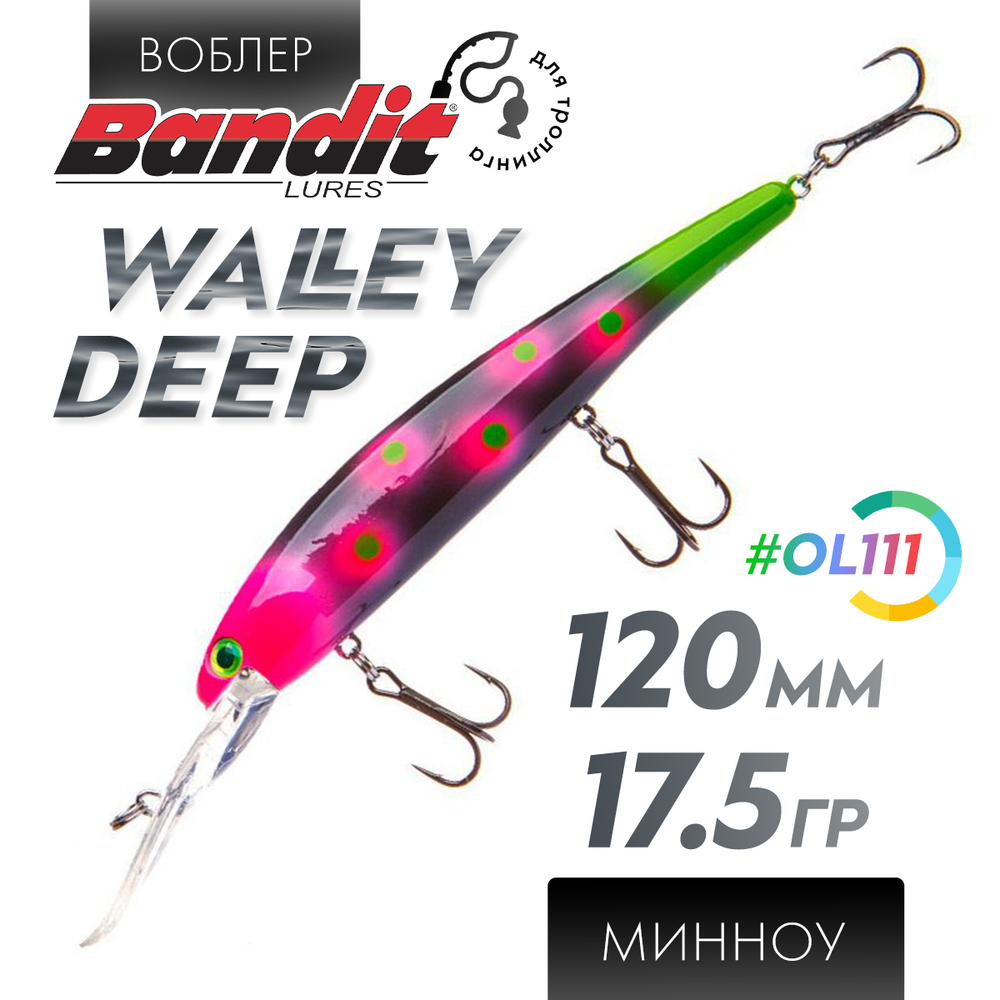 Воблер Bandit Walleye Deep (120мм, 17.5гр)