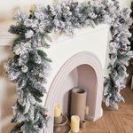 Хвойная гирлянда заснеженная "Glace" литая+пвх