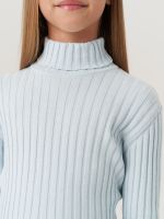 Джемпер водолазка для девочки AT274 голубой