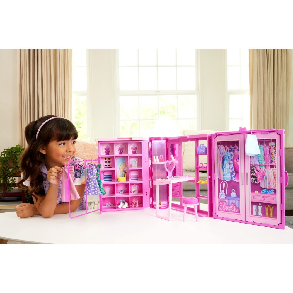 Barbie - Гардероб мечты куклы Барби с одеждой Wardrobe 3.0 + аксессуары HXD59 / артикул   HXD59  / GTIN 194735227402