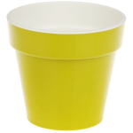 Кашпо для цветов пластиковое 2,4л d-17,5см «Порто» со вставкой фисташковый