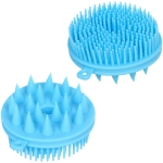 Щетка для вычесывания шерсти двухстороняя «Счастливый хвост!», цвет голубой, 8*4см (коробка)