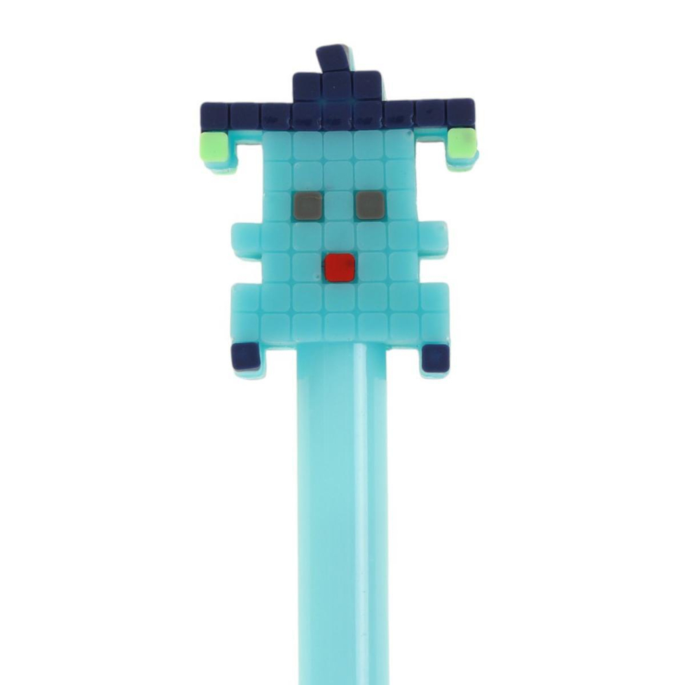 Ручка шарик. 0.7мм. "Pixel" синяя, смен.стержень 125мм, цветн.корп, 4 диз. в ассорт. (Mazari)