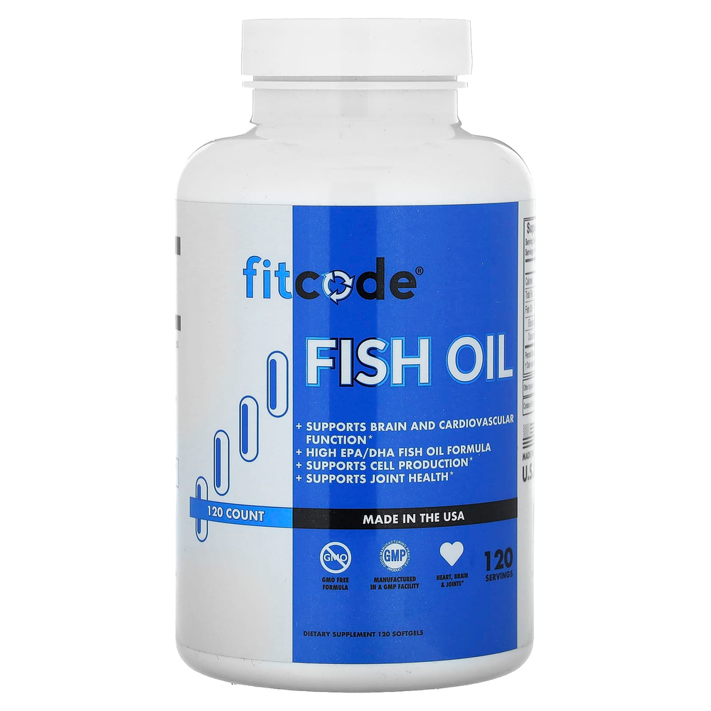 fitcode, рыбий жир, 120 капсул (1000 мг в 1 капсуле)