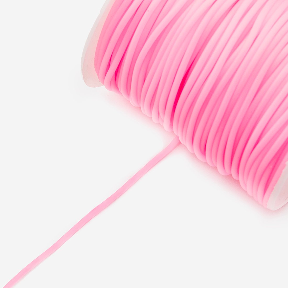Шнур полый, 1,5мм, оттенок "Розовый", каучук