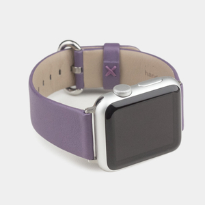 Ремешок для Apple Watch 44/45/46 mm из кожи теленка, фиолетового цвета