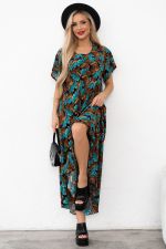 Платье Магия лета (коричневый/бирюза) Р11-867/15 Nikol (Акция)