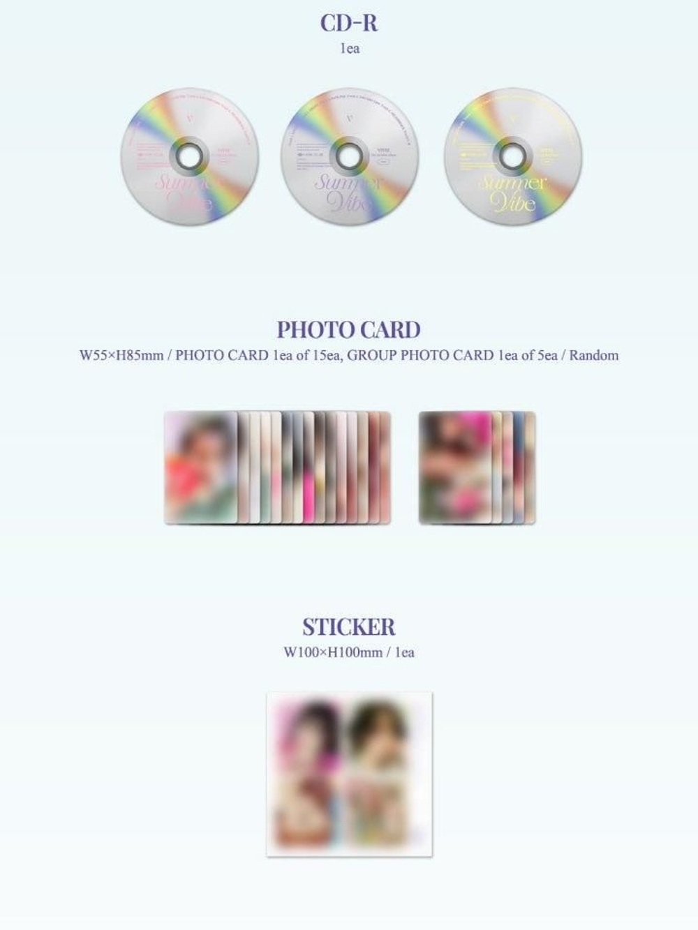 Альбом VIVIZ - Summer Vibe 2nd Mini Album Jewel Case 3 Version SET