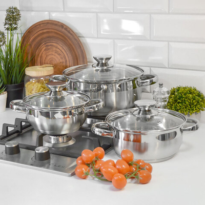 Набор кастрюль 3 предмета (1,4л, 2л, 3,6л) нерж "Classic"